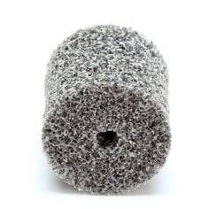 3M Scotch-Brite SB15527 Exl Unitized Wheel, 1x1 inch, 3/16 inch thick, medium abrasive, non-woven wheel for surface finishing.