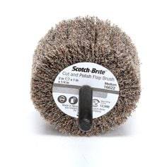 3M Scotch-Brite SB16622 cut and polish flap brush, medium non-woven wheel, 2x1x1/4 inch for surface finishing and polishing.