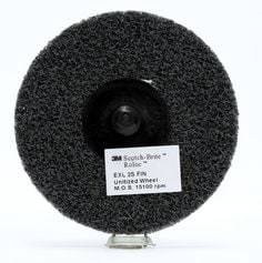 3M Scotch-Brite SB17184 non-woven wheels for deburring, 3-inch, no hole, fine grit, used with EXL Deburring Unit Roloc 2S.