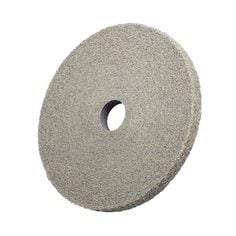 3M Scotch-Brite SB18277 exl deburring wheel, 6-inch non-woven wheel with medium abrasive, designed for surface finishing and deburring.