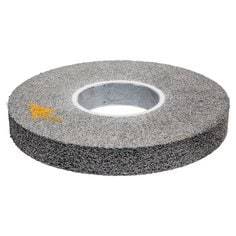 3M Scotch-Brite SB33291 finishing and deburring wheel, 6-inch non-woven wheel with fine 11S grit, ideal for surface finishing and deburring.