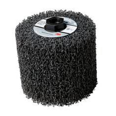 3M Scotch-Brite SB55748 Match &amp; Finish Flap Brush, 4.5-inch x 4-inch, extra-coarse non-woven wheel for surface finishing.