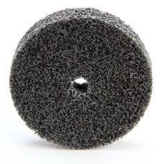 3M Scotch-Brite SB57710 Exl Unitized Wheel, 2-inch non-woven wheel with fine abrasive surface for metal polishing and finishing.