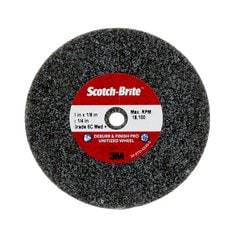 3M Scotch-Brite SB65021 Debur &amp; Finish Pro non-woven wheel, 3-inch diameter, for metal finishing and deburring tasks.