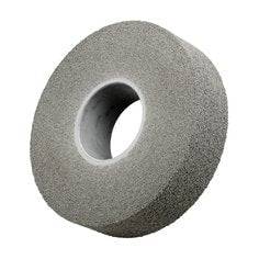 3M Scotch-Brite light deburring wheel, 8-inch non-woven wheel for finishing and surface smoothing.