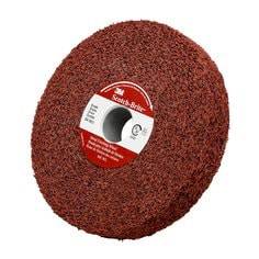 3M Scotch-Brite SM03943 non-woven wheels for metal finish, 6-inch medium grade polishing wheels with abrasive surface.