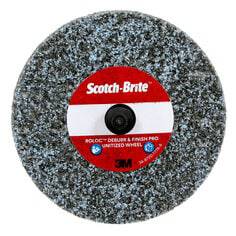 3M Scotch-Brite SM81366 Roloc Debur & Finish Pro TR non-woven wheel, 3-inch diameter, 1/8-inch thick, no hole, medium grit.