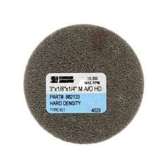 3M STA-863135 aluminum oxide unitized wheel, non-woven abrasive wheel, 3-inch diameter, 1/4-inch thick for grinding and polishing.