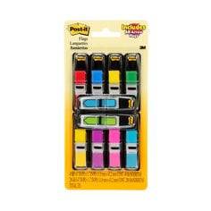 3M Post-it Message Flags Value Pack, 1 inch by 1.7 inches, for office organization, with 200 flags in assorted colors.