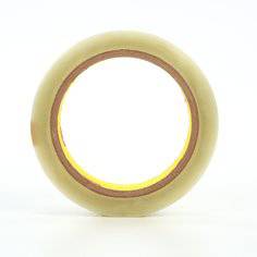 3M Super Bond Film Tape 369 in clear, 4.1 mil thickness, 1 inch by 36 yards, suitable for packaging and sealing applications.