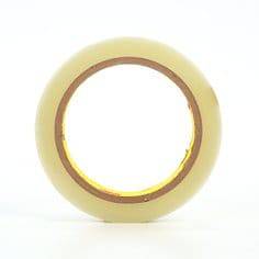 3M Super Bond Film Tape 369 in clear, 3/4 inch by 36 yards, 4.1 mil thick, used for packaging and sealing applications.