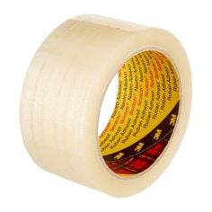 3M Scotch 371 white box sealing tape, 48mm x 100m, durable packaging tape for sealing boxes and cartons.