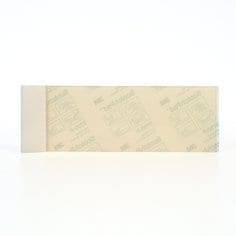 3M 3750P-2X6-CLR clear tape sheets in a pack, 2-inch by 6-inch, showing 25 sheets per pad for pouch sealing applications.