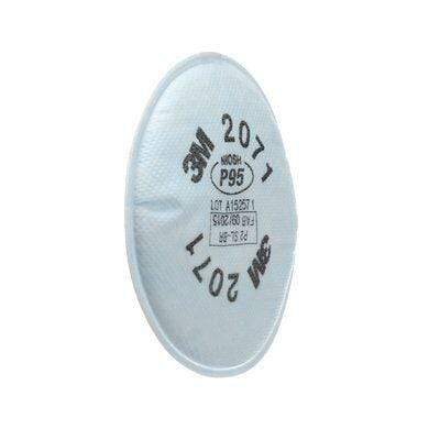 3M 2071 P95 particulate filter pancake style, designed for respiratory protection, displayed on a plain background.