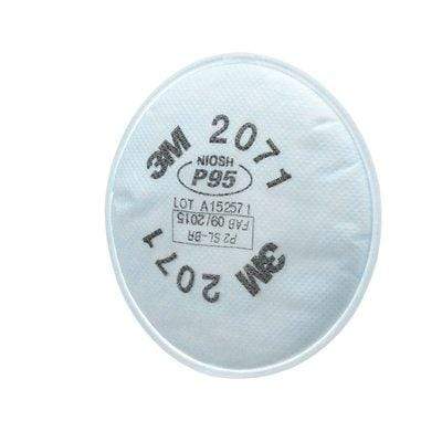 3M 2071 P95 particulate filter pancake filter for respiratory masks, designed for airborne particle protection.