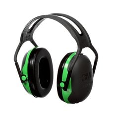 3M Peltor X1A - Peltor Over-The-Head Earmuffs Black / Green 7000104070 - eGrimesDirect