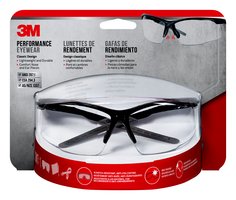3M 47071H1-DC - 3M Performance Eyewear Classic Design Black & Grey Frame Clear Anti-fog Lens 4/Case 3M 7100166636 7100166636 - eGrimesDirect