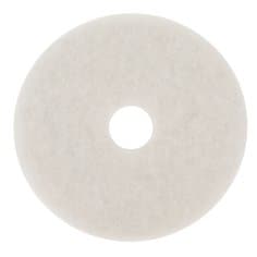 3M White Super Polish Pad 4100, 13-inch polishing pad for surface finishing and polishing applications.