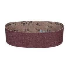 3M portable sanding belt 3 inch by 24 inch with 40 grit aluminum oxide abrasive and heavy cotton backing, suitable for heavy-duty grinding.