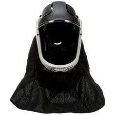 3M Versaflo M-407 helmet assembly with premium visor and flame-resistant shroud, designed for powered respirator protection.