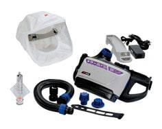 3M Versaflo TR-600-HKS Powered Air Purifying Respirator Kit in small/medium size with face shield and filter components.