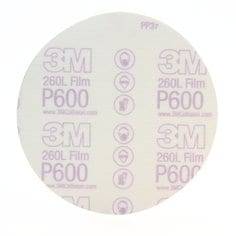 Self-adhesive 3M PSA Discs with aluminum oxide material, 6-inch size, non-vacuum, suitable for sanding and surface preparation.