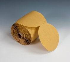 3M PSA Discs 210U, 5-inch aluminum oxide self-adhesive paper discs for sanding and polishing applications.
