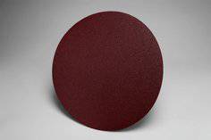 3M self-adhesive cloth PSA discs with aluminum oxide, 12-inch diameter, non-vacuum backing for sanding and grinding tasks.