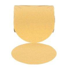 3M AB27413 self-adhesive paper PSA discs, 6-inch aluminum oxide abrasive discs in 100 grit for surface finishing.