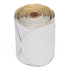 3M AB27785 self-adhesive paper PSA discs, 6-inch size with 80 grit silicon carbide abrasive for sanding and grinding applications.