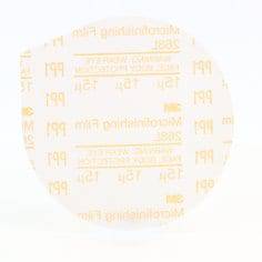3M AB76977 self-adhesive PSA discs, 5-inch aluminum oxide abrasive discs, 15 micron grit for surface finishing.