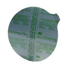 3M 38790 self-adhesive PSA discs, 7-inch size with 472L abrasive material in 30 micron grit, designed for surface finishing.