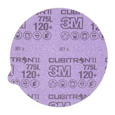 3M Cubitron PSA Discs, 6-inch self-adhesive film sanding discs in 120 grit for grinding and finishing applications.