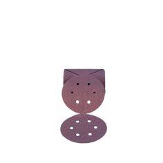 3M Cubitron PSA sanding discs, 6-inch ceramic alumina, 120+ grit, self-adhesive paper with 6-hole vacuum pattern.