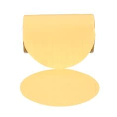 3M AB10019 self-adhesive paper PSA discs, 6 inch aluminum oxide abrasive discs in 600 grit for sanding and grinding applications.