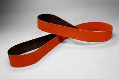 3M AB77336 sanding belt with 36 grit ceramic alumina abrasive, 3-1/2 x 15-1/2 inches, flexible polyester backing for grinding applications.