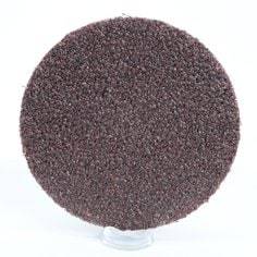 3M 2-inch Quickchange Green Roloc Cloth Disc with 50 grit aluminum oxide for grinding and surface finishing.
