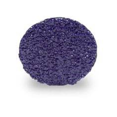 3M Cubitron II 33377 2-inch purple quickchange Roloc fibre disc with 36+ grit for grinding and finishing applications.