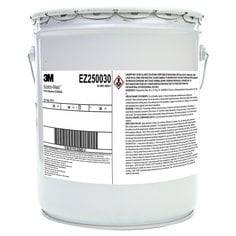 3M Scotch-Weld EZ250030 polyurethane reactive adhesive in a 5-gallon pail, designed for strong bonding in industrial applications.