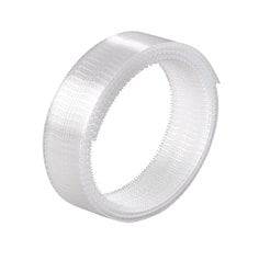 3M Dual Lock reclosable fastener SJ3460 in clear, 1-inch wide, 50-yard length, shown in a close-up view on a white background.