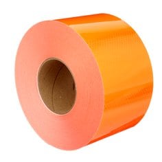 3M Diamond Grade 3910-3914-4X50 - Flexible Barrel Wrap Sheeting 3914 Fluorescent Orange (4 Inch x 50 Yards) 7000004870 - eGrimesDirect