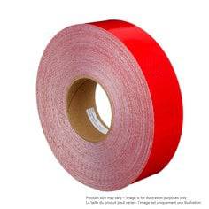 3M Diamond Grade 4092 red reflective sheeting roll, 36 inches by 50 yards, durable high-visibility traffic signage material.