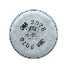 3M 2078 P95 particulate filter cartridge for respirators, with acid gas and organic vapor relief, shown in close-up image.