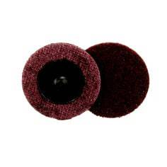 3M Scotch-Brite Roloc surface conditioning disc, medium grit, 2-inch diameter, no hole, for surface finishing and prep.