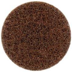 3M Scotch-Brite Roloc surface conditioning disc, coarse TR A, 3-inch diameter, no hole, used for surface finishing and grinding.