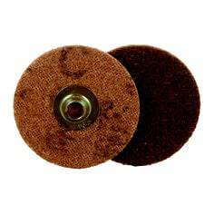 3M Scotch-Brite Roloc surface conditioning disc, 3-inch no-hole coarse abrasive disc for grinding and finishing tasks.