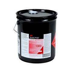 3M Scotch-Weld 1300 rubber and gasket adhesive in yellow, high-performance neoprene glue, 5-gallon size for industrial use.