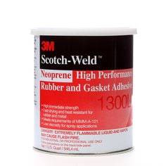 3M Scotch-Weld 1300L high-performance neoprene rubber and gasket adhesive in yellow, 1-quart bottle for strong bonding.
