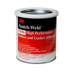 3M Scotch-Weld 847 nitrile rubber and gasket adhesive in brown, 1-gallon container, high-performance rubber and gasket bonding.