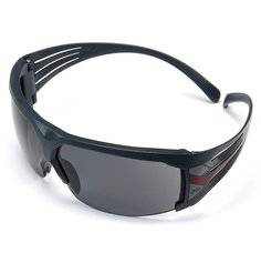 3M SecureFit SF602SGAF safety glasses with grey Scotchgard anti-fog lenses, protective eyewear from the 600 Series.